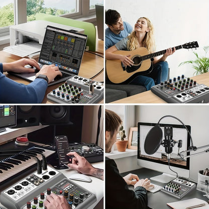 USB Audio Interface, Wireless, USB, Aveek, Professional, Mixer for Recording and Streaming