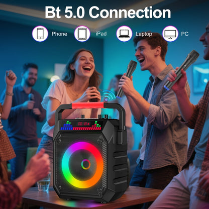 Portable PA Speaker, 20W, Wireless, USB, Karaoke, System, Featuring for Parties