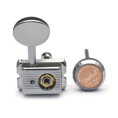 6-Inline Locking Guitar Tuners, 1:15 Ratio, Chrome or Gold Set