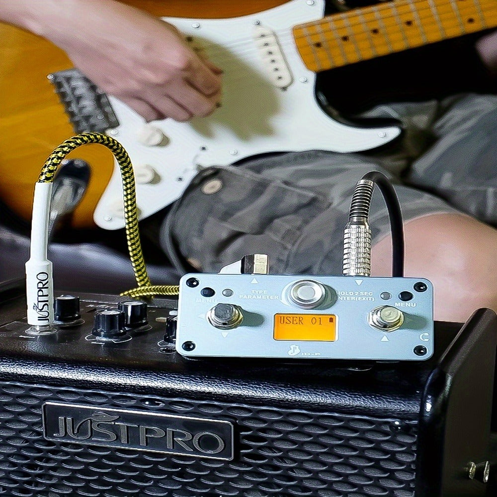 Guitar Effects Pedal, Rechargeable, Compact for Electric Guitar Or Bass Tone Shaping
