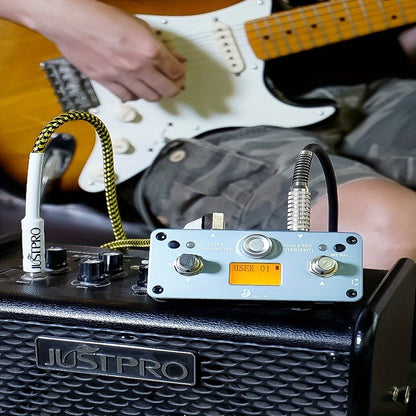 Guitar Effects Pedal, Rechargeable, Compact for Electric Guitar Or Bass Tone Shaping