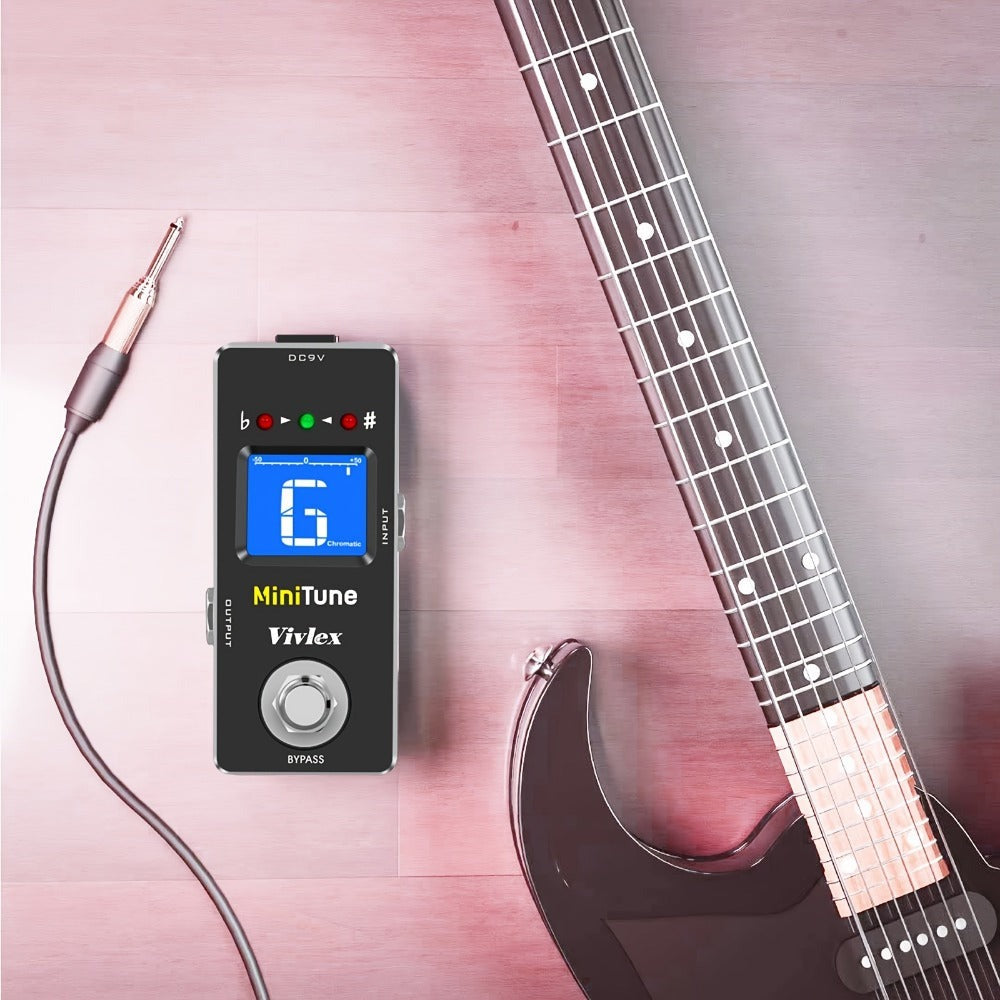 Chromatic Instrument Tuner, True Bypass, Tuner Pedal, Guitar for Guitar and Bass Tuning