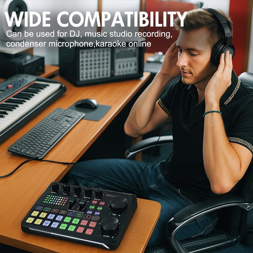 USB Audio Interface, 5V, Wireless, USB-C, Podcast, Microphone for Recording and Streaming