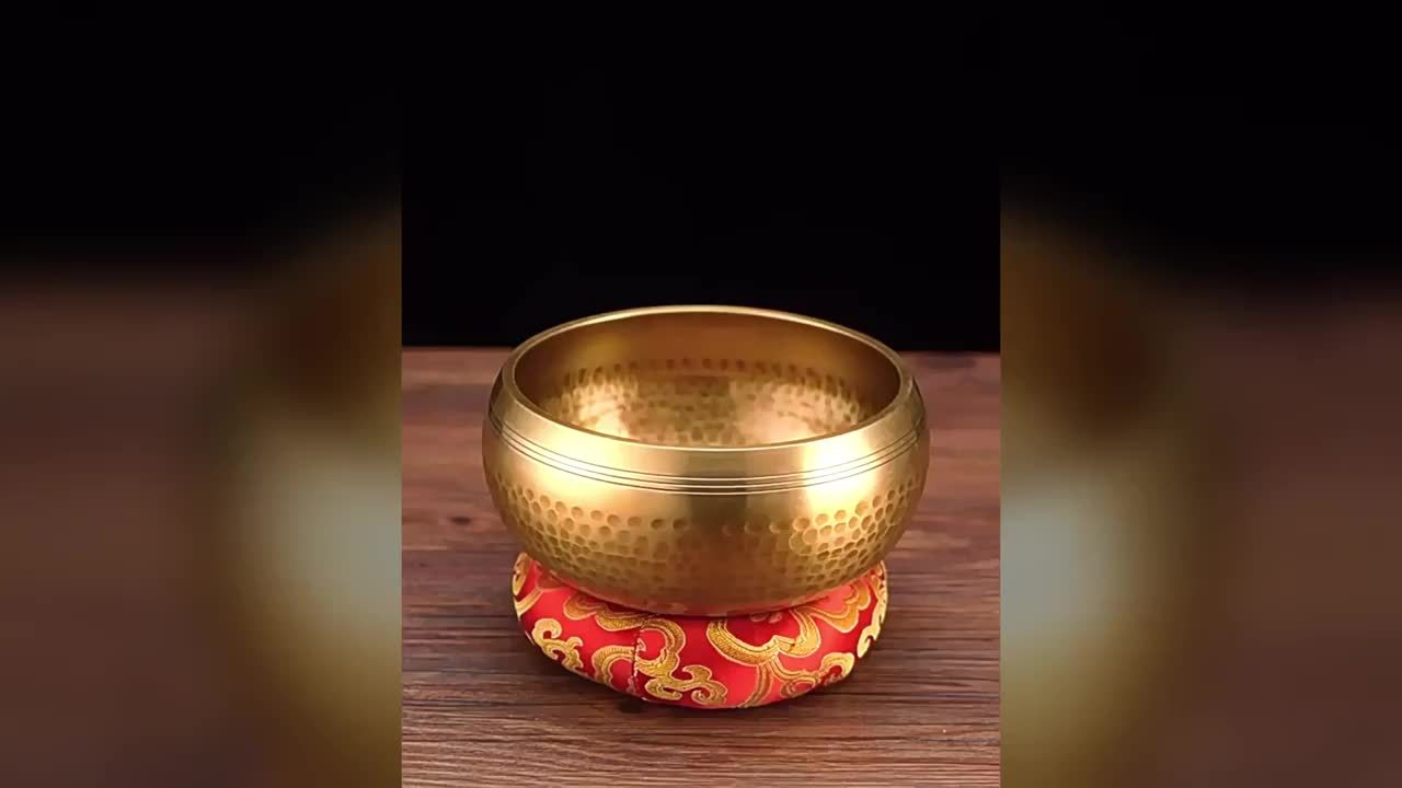 Large Nepalese Singing Bowl Set - with Mahogany Sticks|Handmade Copper Singing Bowls|Meditation Meditation Supplies|for Yoga, Meditation Meditation, Chakra Governance, Relax And Relaxation Calming Mood - Spiritual Gifts for Family And Friends