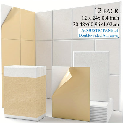 Acoustic Wall Panel, 12pcs, 6/12pcs for Reducing Room Reflections In Recording