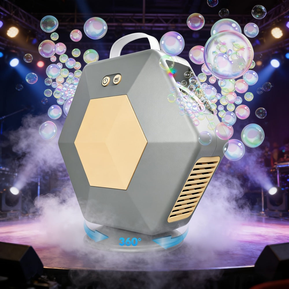 Bubble Machine, 360, Rotatable, Stage for Parties for Home Practice, Rehearsal and Live