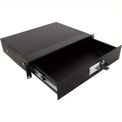 2U Rack Mount Drawer for 19 Inch AV/ Network/ DJ Equipment Racks Or Cabinets with Lock And Key