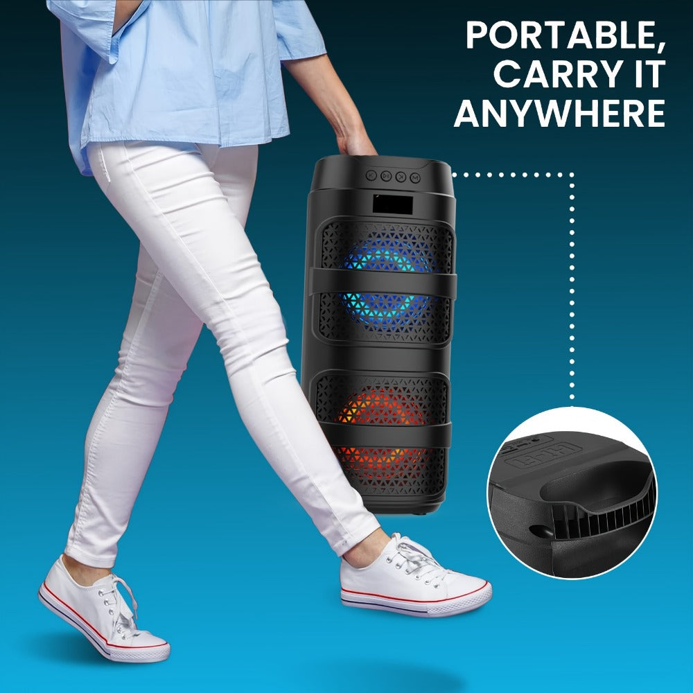 Portable PA Speaker, Stereo, Wireless, USB, 3000Watts, Speakers for Parties and Karaoke