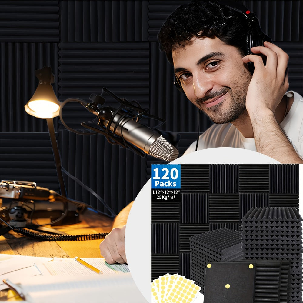 Acoustic Wall Panel, 12inch, Soundproof, Foam for Reducing Room Reflections In Recording