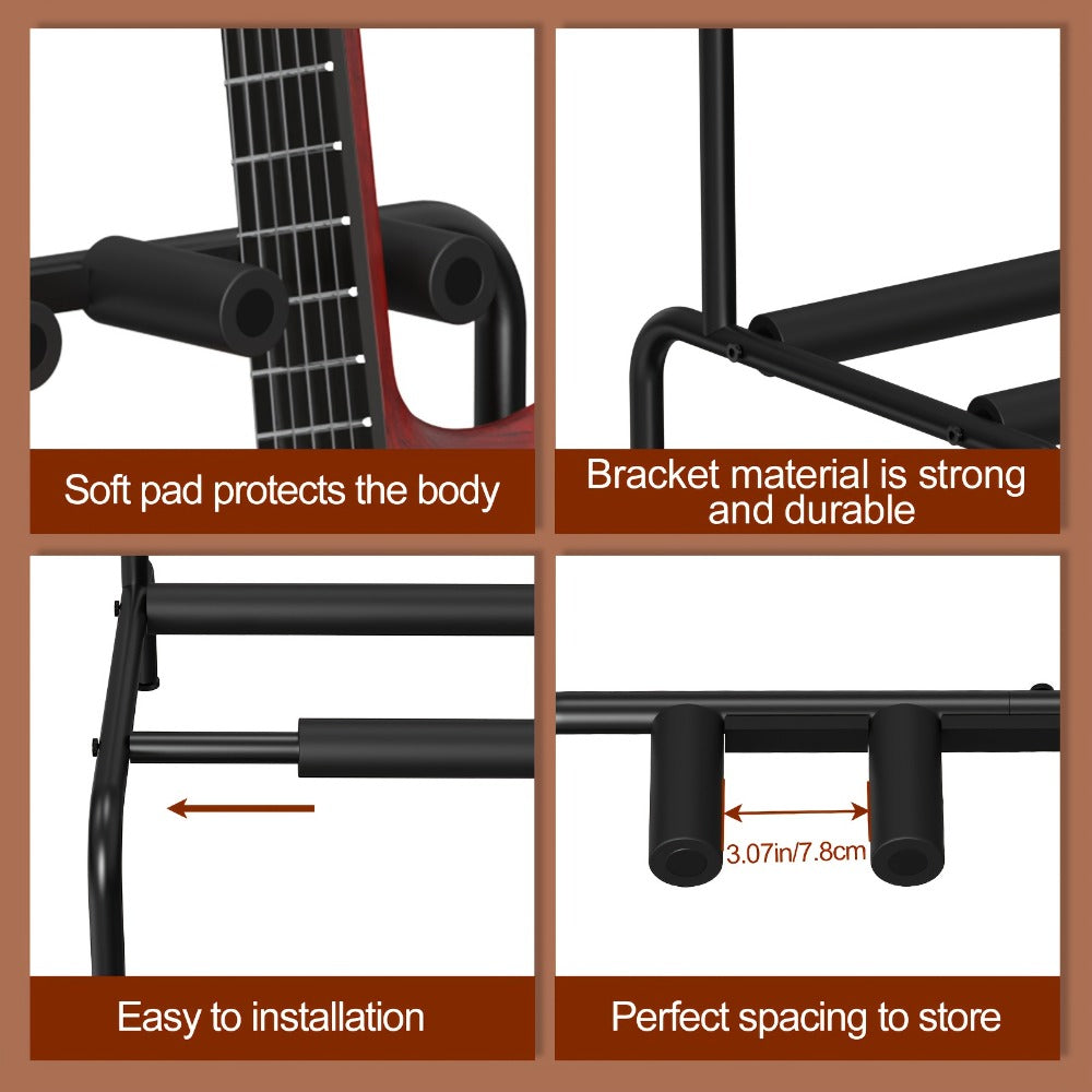 Guitar Stand, Foldable, Portable, Holder, Rack, Folding for Holding And Displaying Guitars