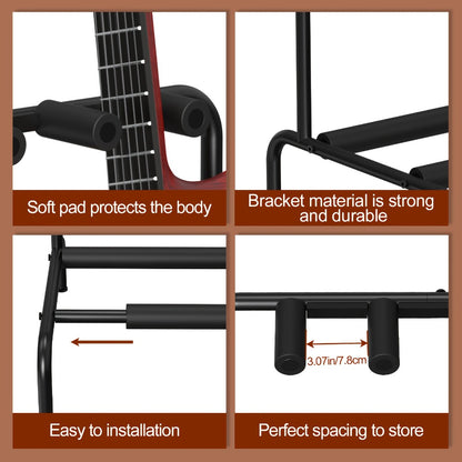 Guitar Stand, Foldable, Portable, Holder, Rack, Folding for Holding And Displaying Guitars