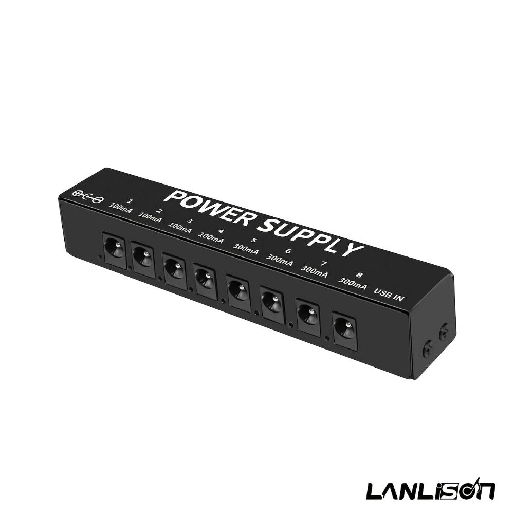 Guitar Pedal Power Supply, Portable, USB-C, USB, Effects for Powering Guitar Effects