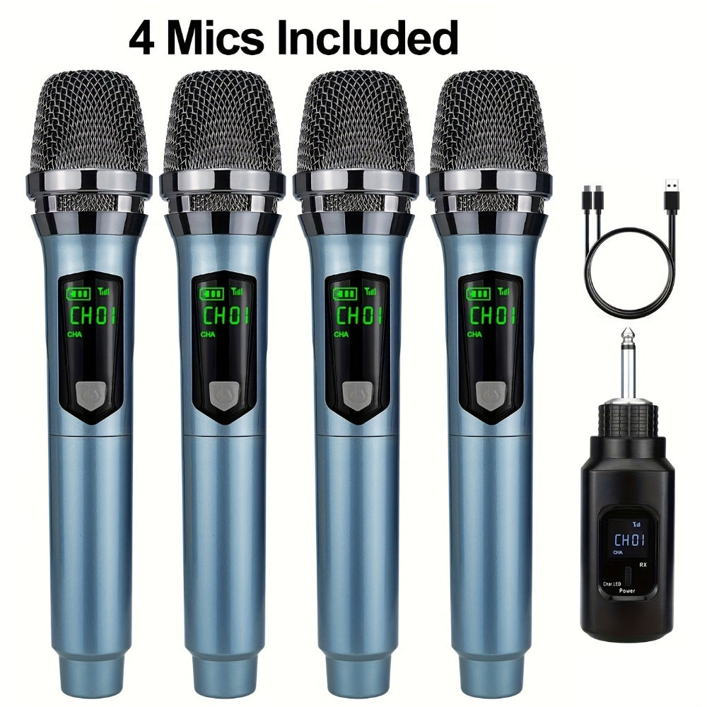 Recording Microphone, 4pcs, Handheld, Cordless for Recording and Streaming