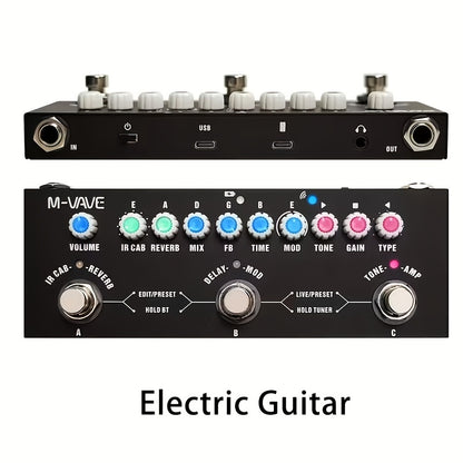 M-VAVE CUBE-BABY Multi-Function Guitar Effects Pedal, Portable Wireless Effects Processor, Recording Support And USB Charging - Music Creation Tool, Christmas Gift