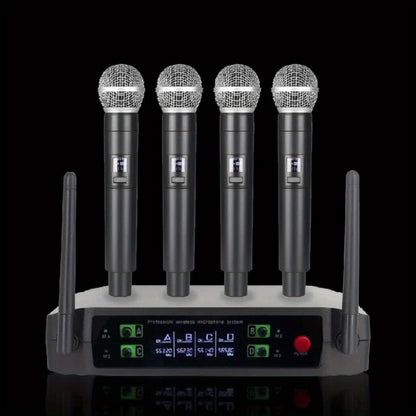 Recording Microphone, Wireless, Four-channel, Handheld for Recording and Streaming