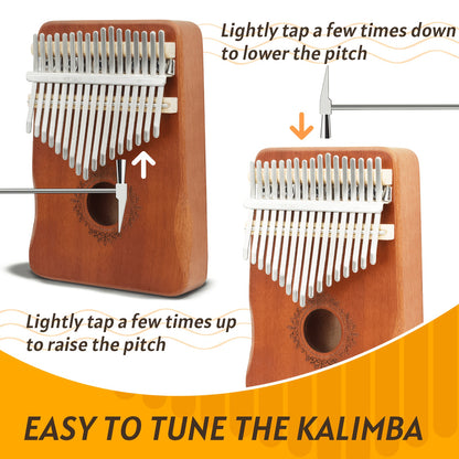 10 Types Kalimba Thumb Piano 17 Keys, Portable Mbira Finger Piano Gifts for His And Hers Beginners, with Gift Box, Tune Hammer, Songbook - Musical Instruments Gift