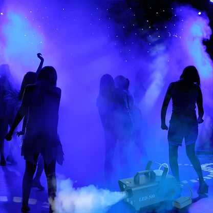 Stage Fog Machine, Adjustable, RGB, 500W, Muti, Color for Stage and Party Lighting