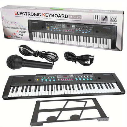 37Key Electronic Keyboards Digital Piano Music Keyboard With Microphone Sheet Stand For Birthday And Christmas Gift