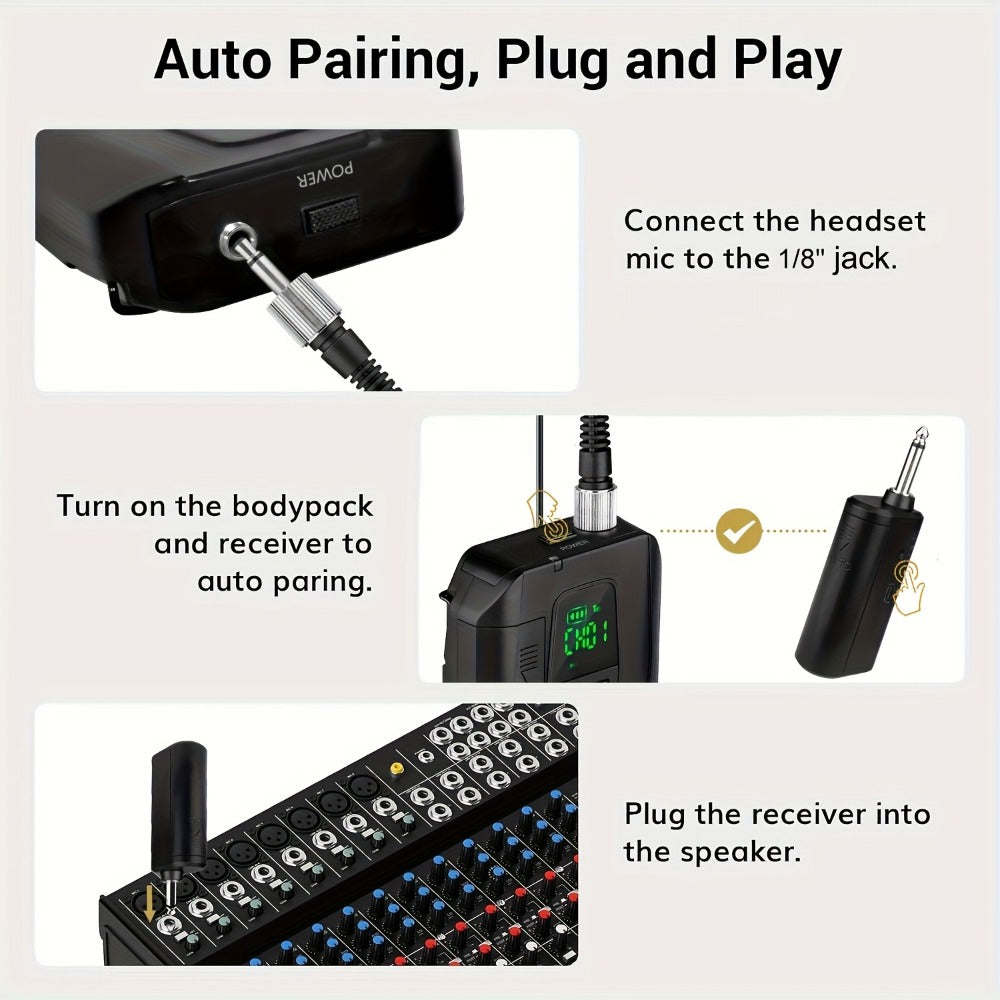 Portable PA Speaker, Dual Wireless, Wireless, Rechargeable, Dual, Lapel/Lavalier