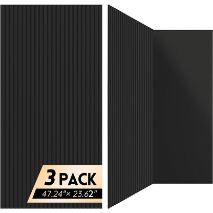 DALTACK 3pcs Large Acoustic Acoustic Foam Panel, 47.25 "X 23.65" X 0.35 "Acoustic Wall Panel, Decorative Acoustic Wall Panel for Home Studio Office