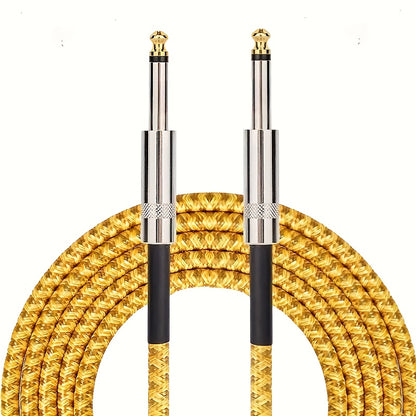 Premium Noise-Reducing Guitar Cable Featuring Male Connectors on Both Ends, Offered in Lengths of 59.06inch, 118.11inch, And 236.22inch for Connecting Electric Bass And Acoustic Guitars