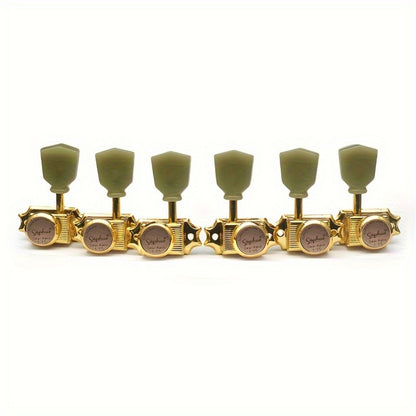 3+3 Locking Guitar Tuners, 1:15 Ratio, Black Gold or Chrome Set