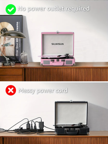 Vinyl Record, Wireless, Portable, Player, Built for Music Listening and Collecting
