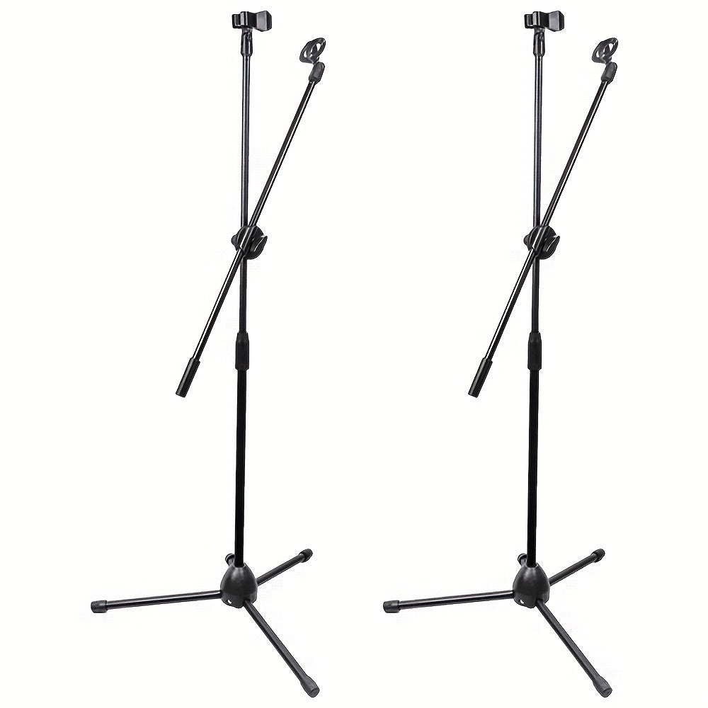Dual-Clamp Iron Microphone Holder with Adjustable Stand for Stage and KTV