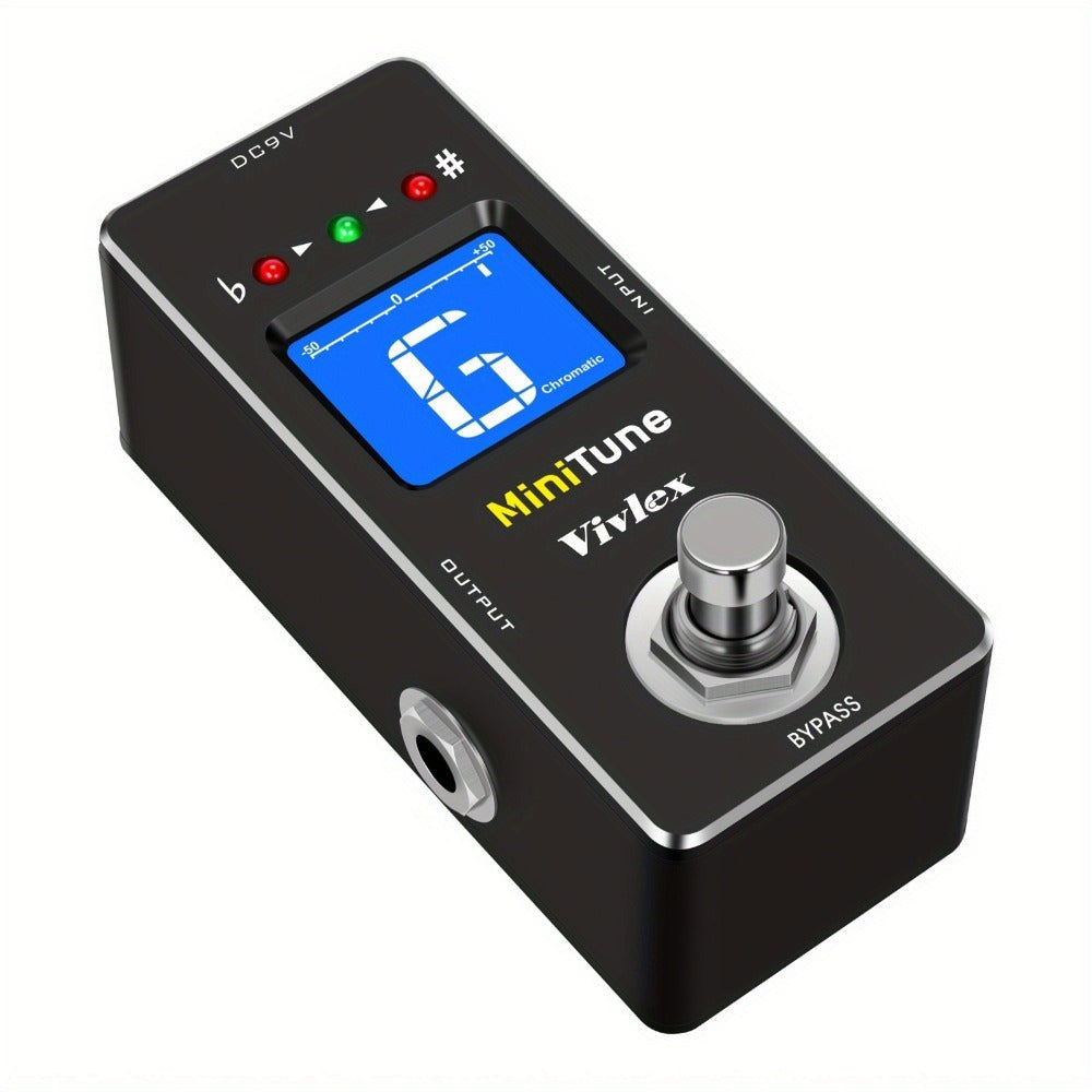 Chromatic Instrument Tuner, True Bypass, Tuner Pedal, Guitar for Guitar and Bass Tuning
