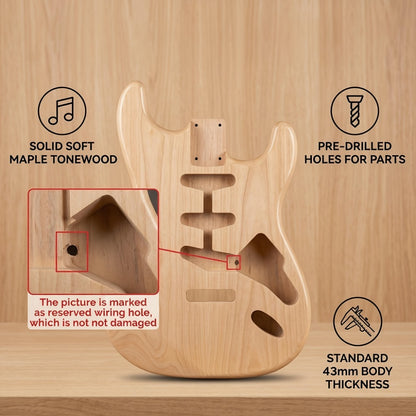 Guitar Stand, 43mm, Solid, Maple, Electric for Holding And Displaying Guitars