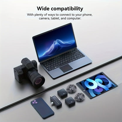 Recording Microphone, 3.5mm, Wireless, USB-C, 3in, Lavalier for Recording and Streaming