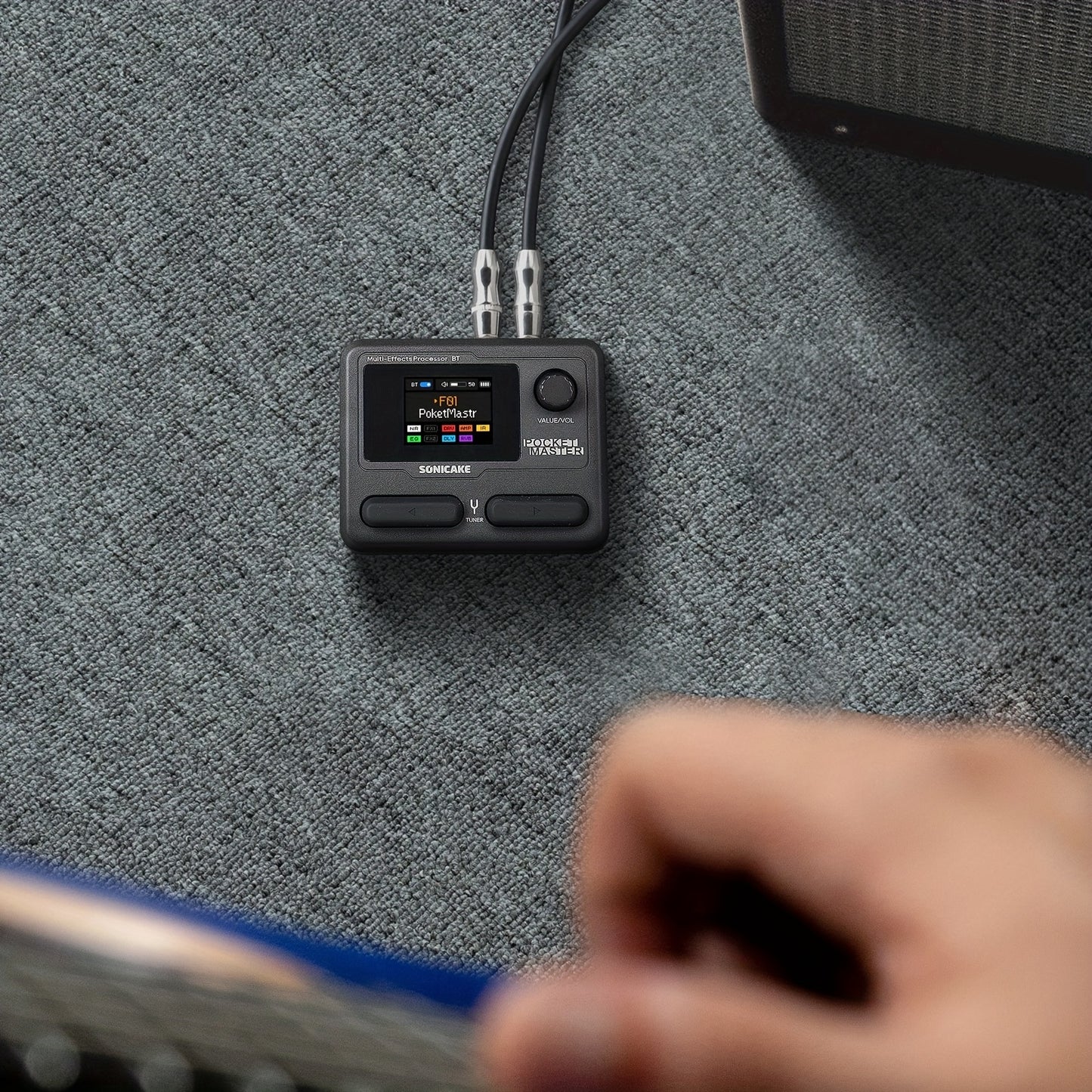SONICAKE Pocket Master Guitar Modeling IR Cabinets Simulation Multi-Effects(English Version with 1pc Belt Clip)