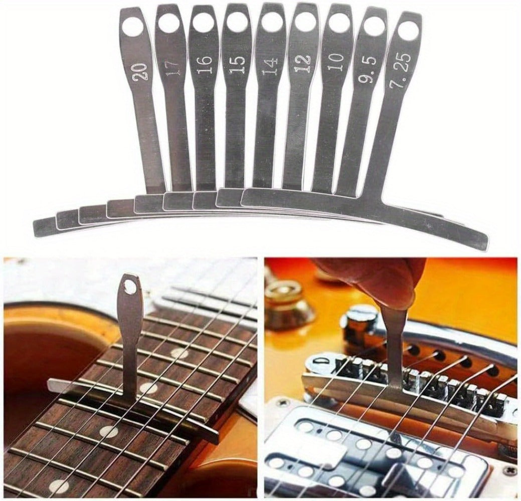 Guitar Setup Tool Kit, 12-Piece Luthier Gauge Set for Guitar and Bass