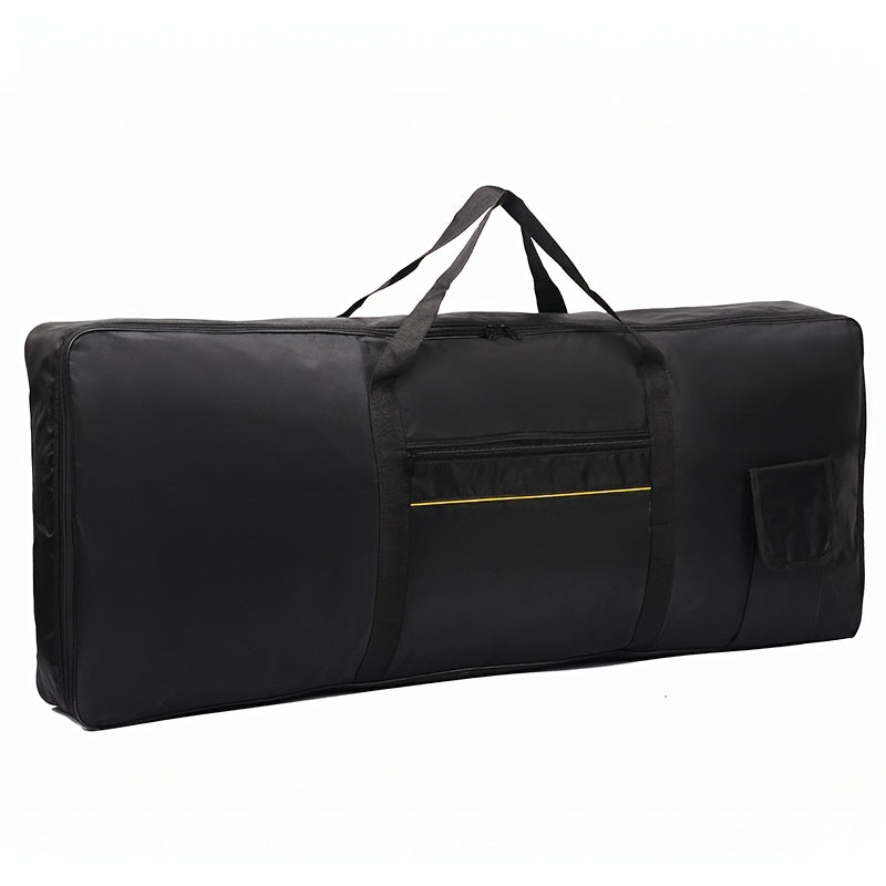 Black 420D Oxford Fabric Portable Electronic Keyboard Bag - Durable Keyboard Case with Zipper &amp; Carry Handle, Fits 61/88 Keys