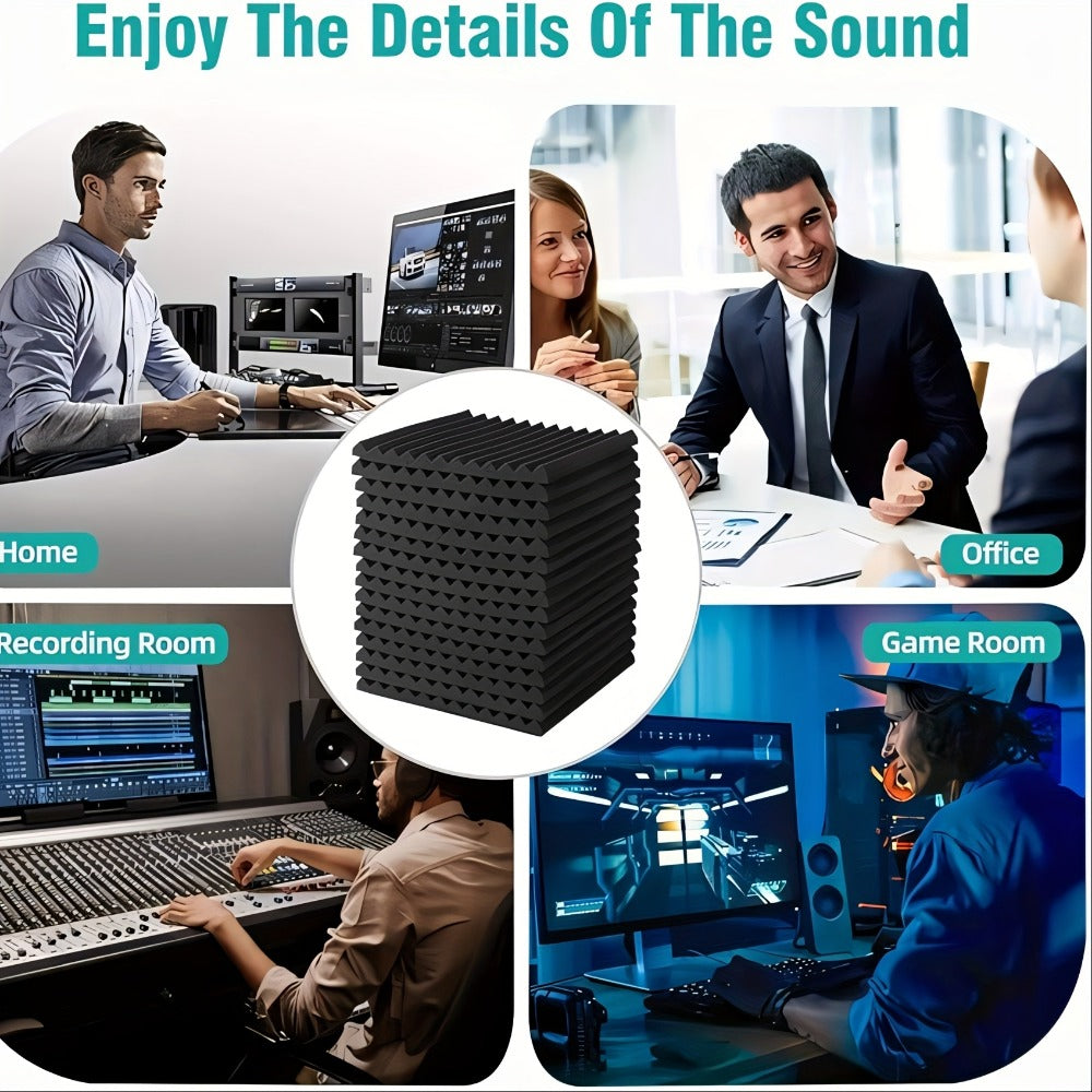 Acoustic Wall Panel, 12inch, Soundproof, Foam for Reducing Room Reflections In Recording