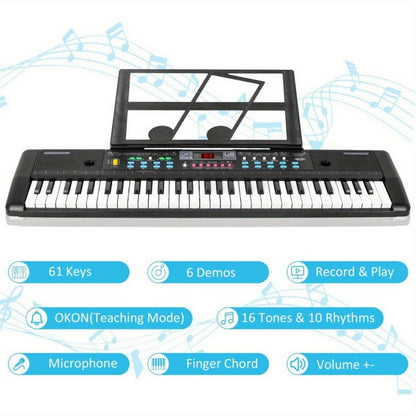 Digital Piano, USB, 37Key, Electronic, Keyboards for Piano Lessons