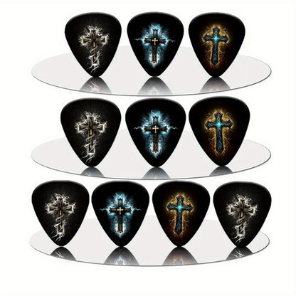 Guitar Pick Set, 50pcs, 1.0mm, 50pcs/box, Random, Cross for Practice and Performance