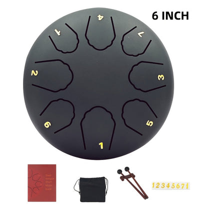 Steel Tongue Drum, 6/8-Inch 8/11-Note Set with Bag, Mallets and Music Book