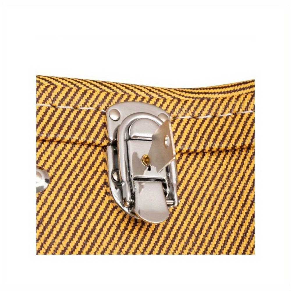 Guitar Case, Yellow, Hard, Shell for Storage and Travel for Home Practice, Rehearsal