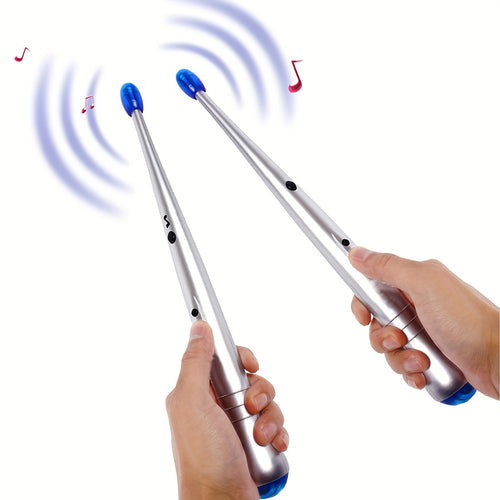 Leisure entertainment holiday party electronic induction rhythm music drum sticks, air percussion instrument drum stick set practice music products, Easter Halloween Christmas New Year holiday promotional gifts (non-drum)