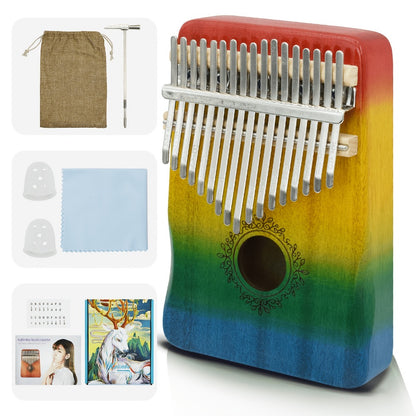17-Key Kalimba Thumb Piano with Gift Box, Tuning Hammer and Songbook