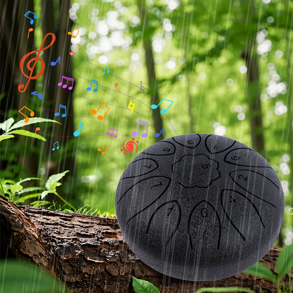 6-inch Steel Tongue Drum, 11-note Hand Drum with Drumsticks And Music Book, Suitable for Meditation And Yoga
