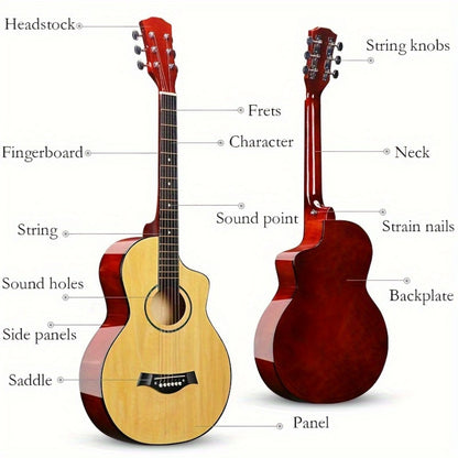 Guitar Pick Set, 38 Inches, 6 Pieces, Complete, Acoustic for Practice and Performance
