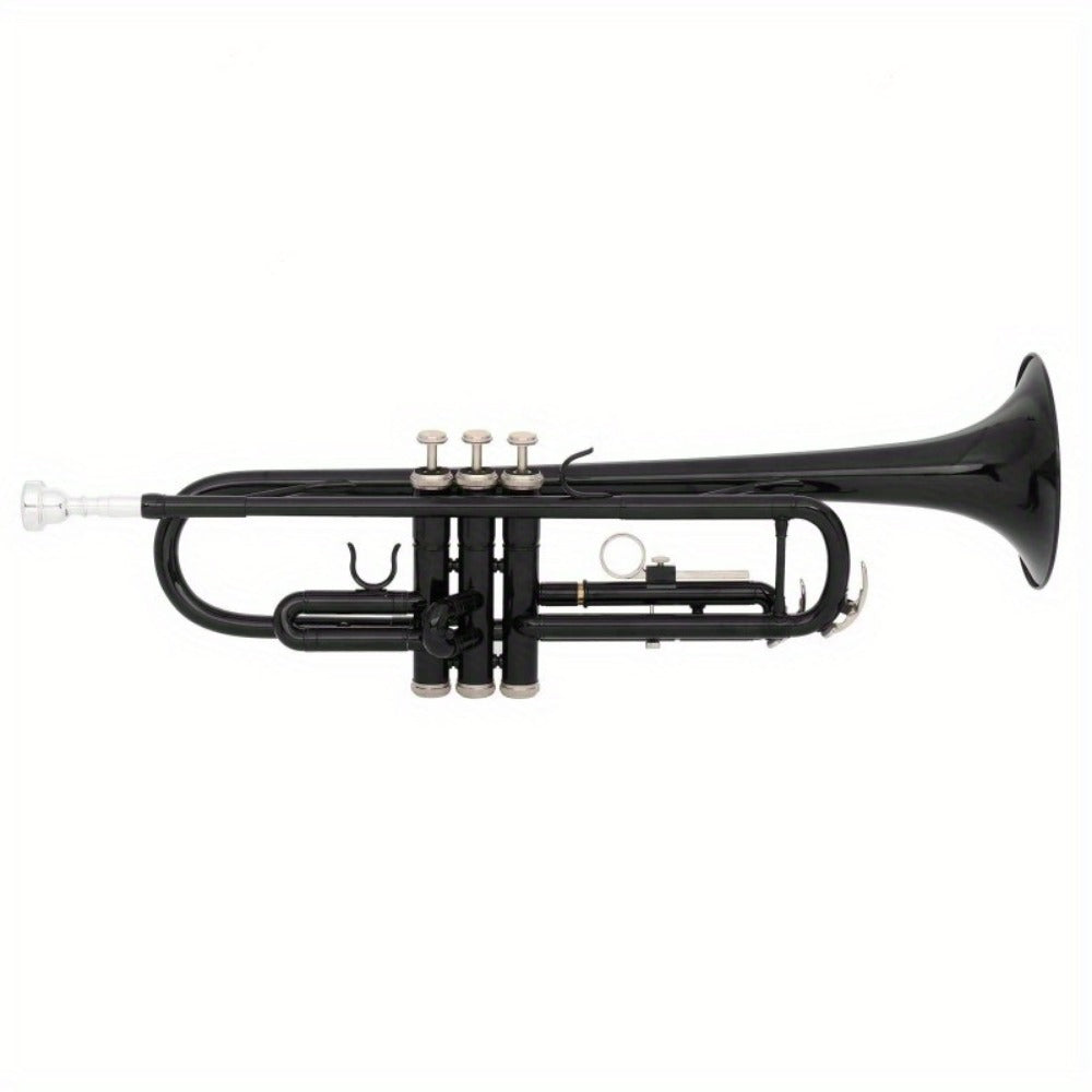 B-Flat Trumpet, 8.7 Cm, 50 Cm, Black, Nickel, Plating for School Band
