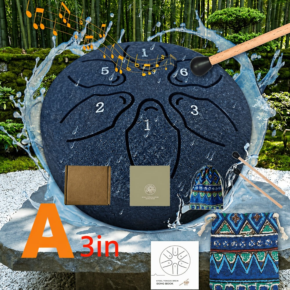 Outdoor Garden Rain Drum Set with Bag, Sheet Music and Drumsticks