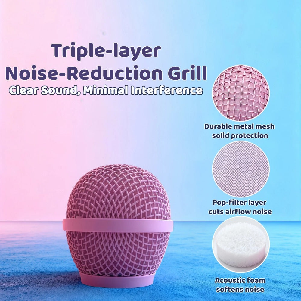 6-in-1 Wireless Karaoke Microphone Speaker with LED Lights and TWS