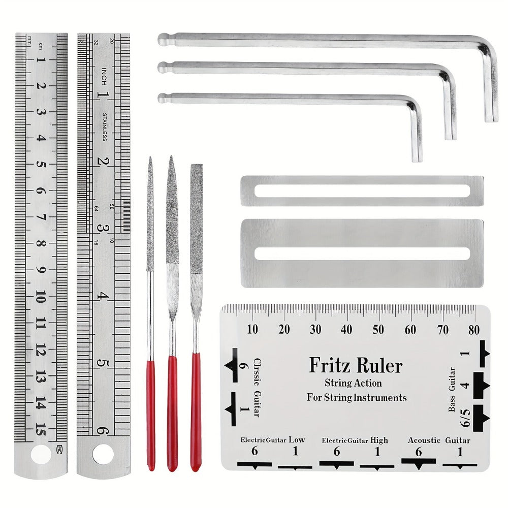 Guitar Repair Tool Kit, 23pcs, 15cm, Pick, Random, Color for Guitar Maintenance