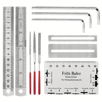 Guitar Repair Tool Kit, 23pcs, 15cm, Pick, Random, Color for Guitar Maintenance