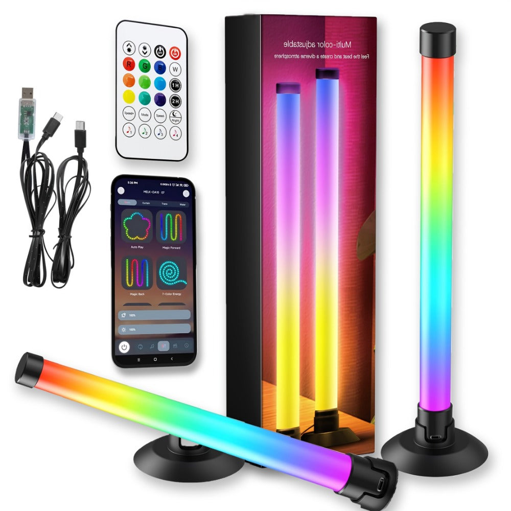 RGB Monitor Light Bars, 2-Piece USB Backlight Set with App and Remote Control