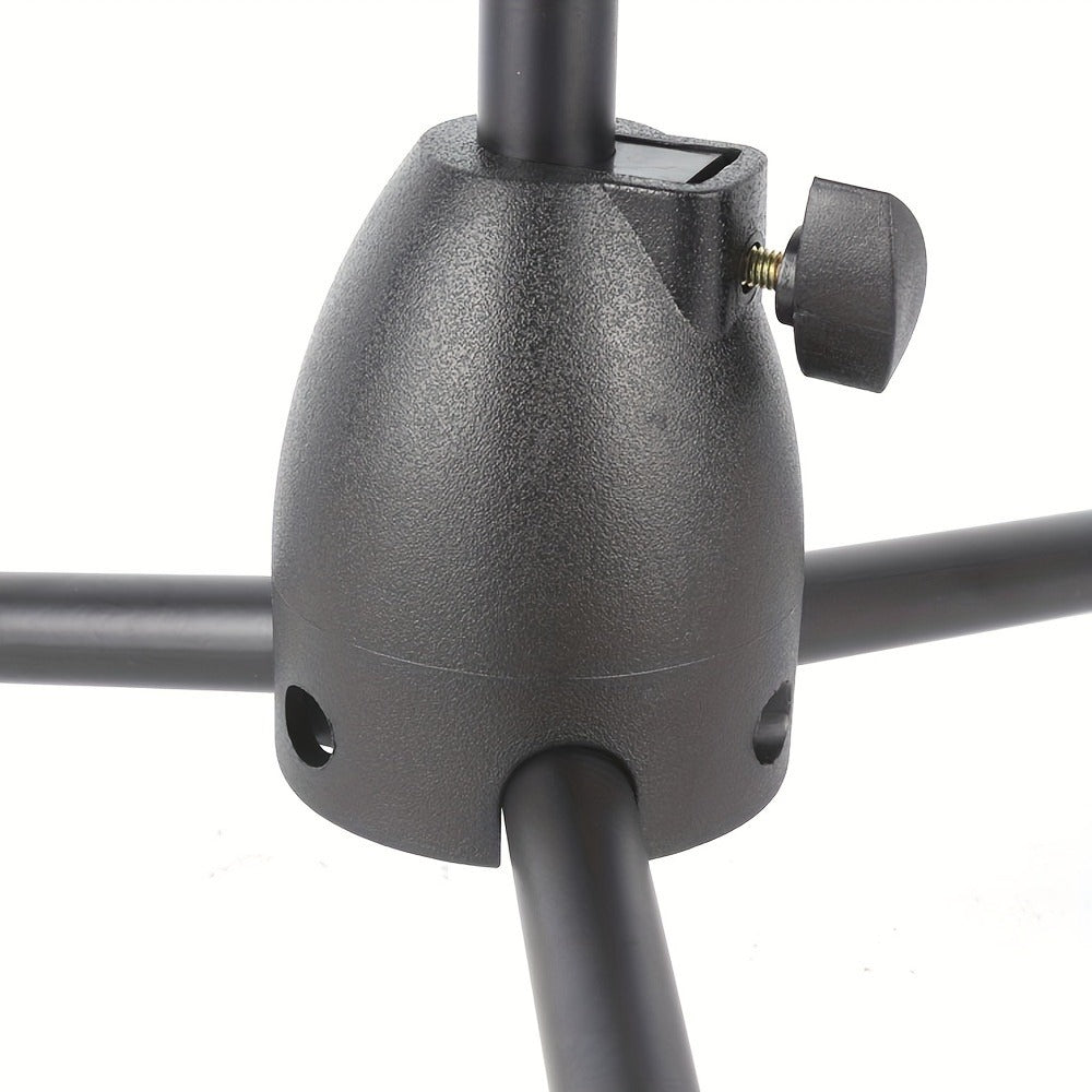 Pair of Adjustable Tripod Microphone Boom Stands for Stage and Studio